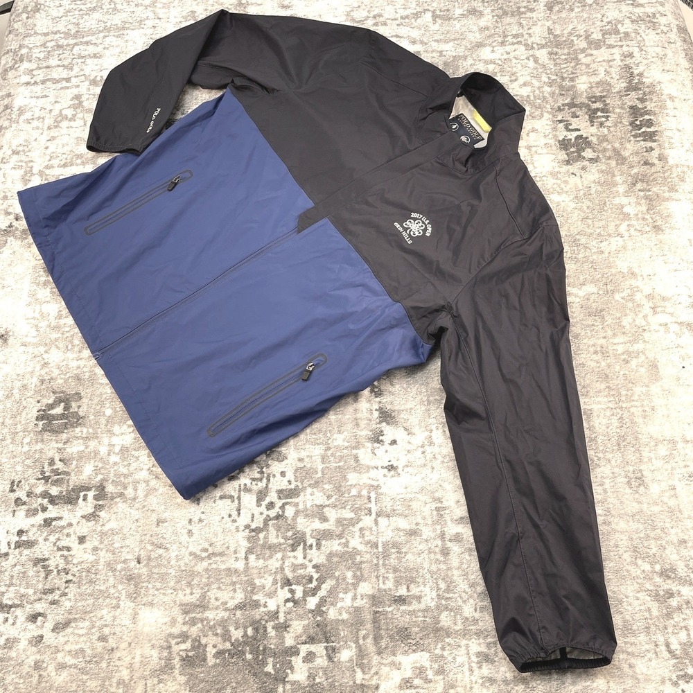 Polo Ralph Lauren Golf Mens XL Blue‎ Packable Windbreaker Rain Jacket Golfcore